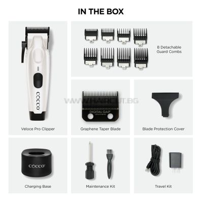 COCCO VELOCE PRO CLIPPER - ПРОФЕСИОНАЛНА МЕТАЛНА МАШИНКА С БЕЗЧЕТКОВ МОТОР