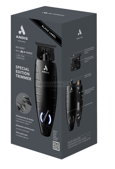 ANDIS GTX-EXO BLACK SPECIAL EDITION M-FORCE - ПРОФЕСИОНАЛЕН ТРИМЕР ЗА КОСА И БРАДА