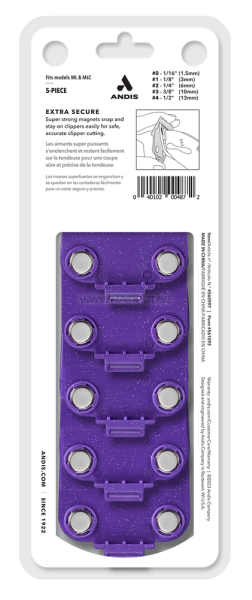 ANDIS MASTER DOUBLE MAGNET COMB SET - КОМПЛЕКТ 5 МАГНИТНИ ГРЕБЕНА ЗА MAШИНКИ MASTER