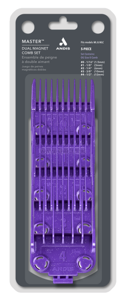 ANDIS MASTER DOUBLE MAGNET COMB SET - КОМПЛЕКТ 5 МАГНИТНИ ГРЕБЕНА ЗА MAШИНКИ MASTER