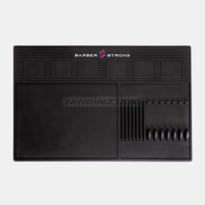 BARBERSTRONG THE BARBER MAGNETIC MAT BLACK - МАГНИТЕН ОРГАНАЙЗЕР ЗА БРЪСНАРСКИ ИНСТРУМЕНТИ, ЧЕРЕН С ЛОГО