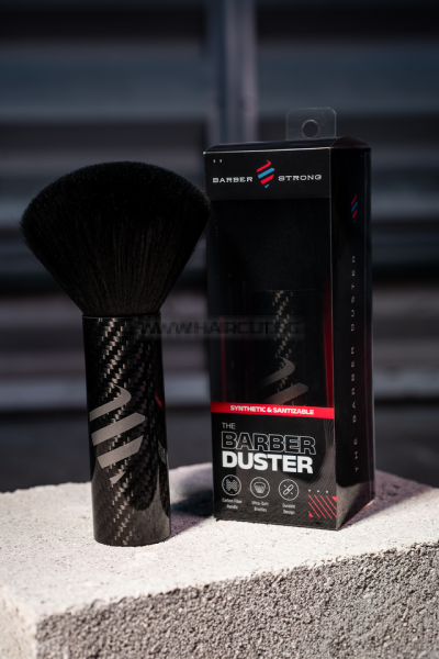 THE BARBER DUSTER - ЧЕТКА ЗА ПОЧИСТВАНЕ НА ВРАТ, ЧЕРНА/КАРБОН С ЛОГО