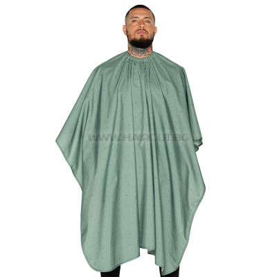THE BARBER CAPE, BARBER SHIELD ARMY GREEN - ПРЕМИУМ ПЕЛЕРИНА, АРМЕЙСКО ЗЕЛЕНА СЪС ЗЕЛЕНО ЛОГО