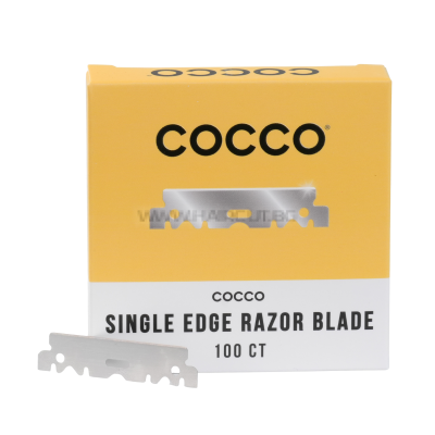 COCCO PREMIUM SWEDISH STEEL BLADES - ЕДНОСТРАННИ (ПОЛОВИНКИ) НОЖЧЕТА ЗА БРЪСНАЧИ COCCO, 100 БРОЯ