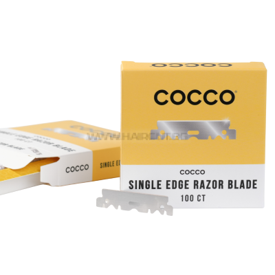 COCCO PREMIUM SWEDISH STEEL BLADES - ЕДНОСТРАННИ (ПОЛОВИНКИ) НОЖЧЕТА ЗА БРЪСНАЧИ COCCO, 100 БРОЯ