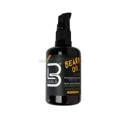 LEVEL 3 BEARD OIL - ОЛИО ЗА БРАДА С МАСЛА ОТ АРГАН, БАДЕМ И КОКОС, 100ml