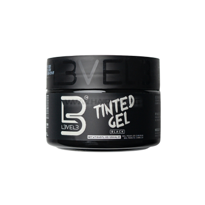 LEVEL 3 BLACK TINTED HAIR GEL - ЧЕРЕН ГЕЛ ЗА КОСА С ПОЛУПЕРМАНЕНТНА БОЯ, 250ml