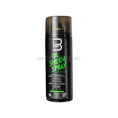 LEVEL 3 OIL SHEEN SPRAY - СПРЕЙ С МАСЛО ОТ ШЕА, МАСЛИНИ И КОКОС ЗА ЛЕК БЛЯСЪК С ЛЕКА ФИКСАЦИЯ