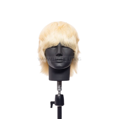 MENSPIRE BLACK/WHITE MALE MANNEQUIN 10"- МЪЖКА ПРЕМИУМ ТРЕНИРОВЪЧНА ГЛАВА С ЕСТЕСТВЕНА КОСА, ЧЕРНА КОЖА/РУСО-БЯЛА КОСА