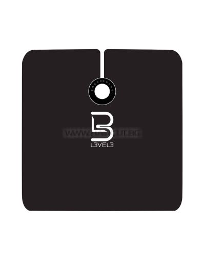 L3VEL3 RUBBER NECK CAPE BLACK/WHITE - ПЕЛЕРИНА С ГУМИРАНА ЯКА И ЛОГО