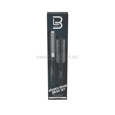 L3VEL3 2PC ROUND BRUSH SET - КОМПЛЕКТ 2 БРОЯ ПРОФЕСИОНАЛНИ ТЪНКИ ЧЕТКИ ЗА ИЗСУШАВАНЕ