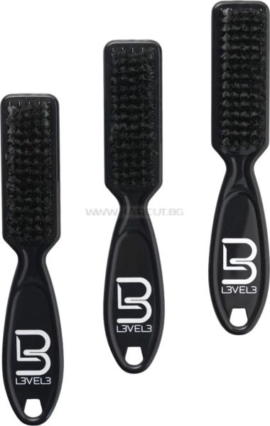 L3VEL3 3PC FADE BRUSH SET - КОМПЛЕКТ 3 БРОЯ БРЪСНАРСКИ FADE ЧЕТКИ С ПЛАСТМАСОВИ ДРЪЖКИ