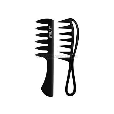 L3VEL3 2PC STYLING COMB SET - КОМПЛЕКТ 2 БРОЯ ПРОФЕСИОНАЛНИ ГРЕБЕНИ С ЕДРИ ЗЪБИ, ЗА РАЗРЕСВАНЕ И ОФОРМЯНЕ